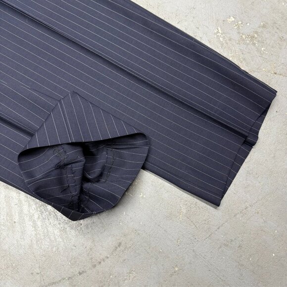 Coppley Suit 2pc Pinstripe 3btn Navy Blue 100% Wool 42T 38x33 - Picture 12 of 12